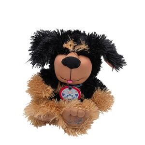 2006 Cabbage Patch Kids CPK Plush Dog Black Fluffy Puppy Stuffed Animal Toy / BB